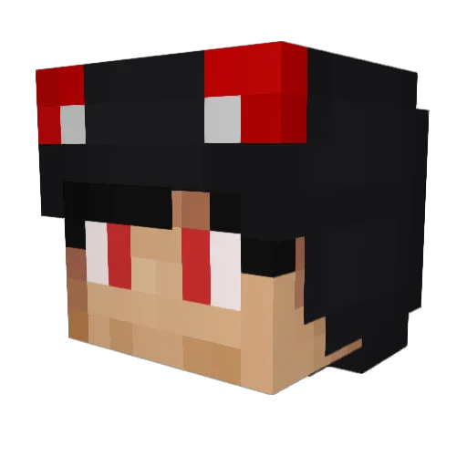 Kyuubiq121 Minecraft avatar head, 3D render