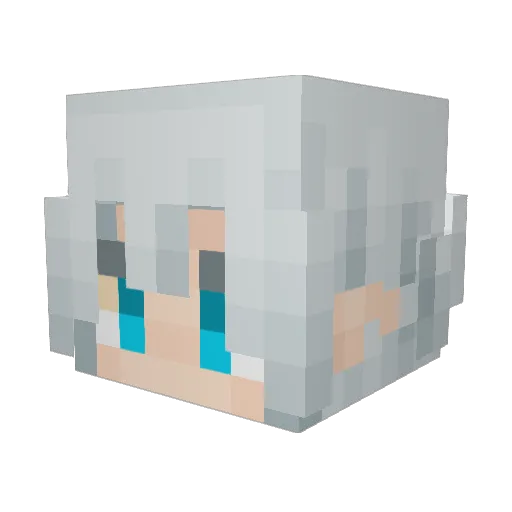 Kyuubo_ Minecraft avatar head, 3D render