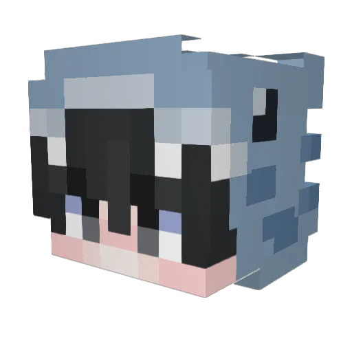 Kyxnite Minecraft avatar head, 3D render