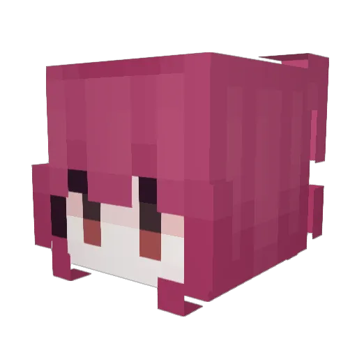 Kyy1ra Minecraft avatar head, 3D render