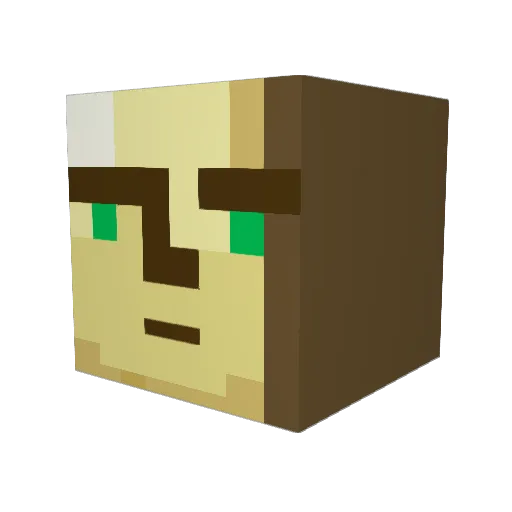 Kyynch Minecraft avatar head, 3D render