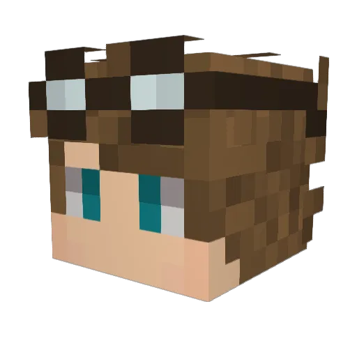 KyzexR Minecraft avatar head, 3D render