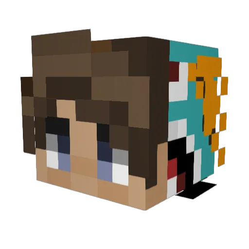 Kyzo0 Minecraft avatar head, 3D render