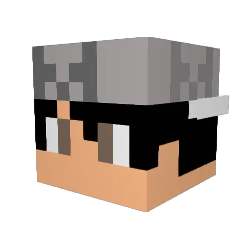 KzMaiker Minecraft avatar head, 3D render