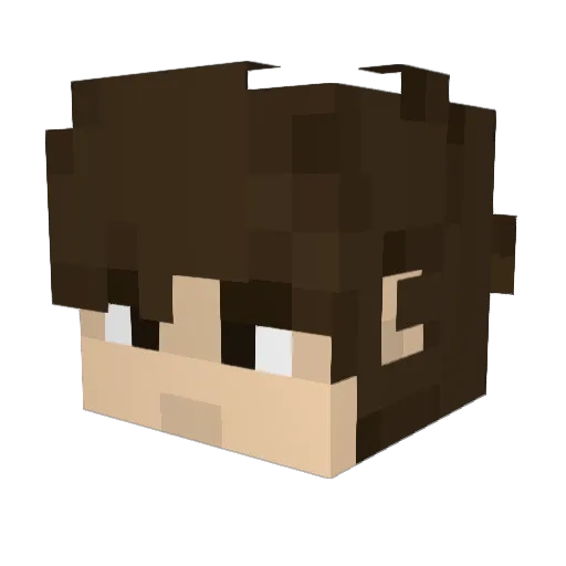 Kzalex Minecraft avatar head, 3D render