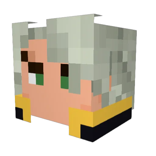 Kzalor Minecraft avatar head, 3D render
