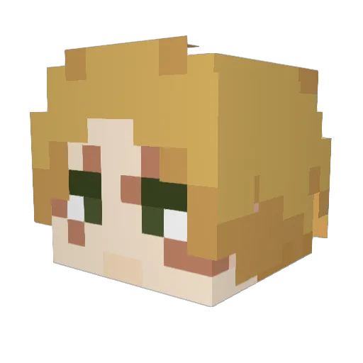 Kzathen Minecraft avatar head, 3D render