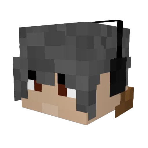 KzerR Minecraft avatar head, 3D render
