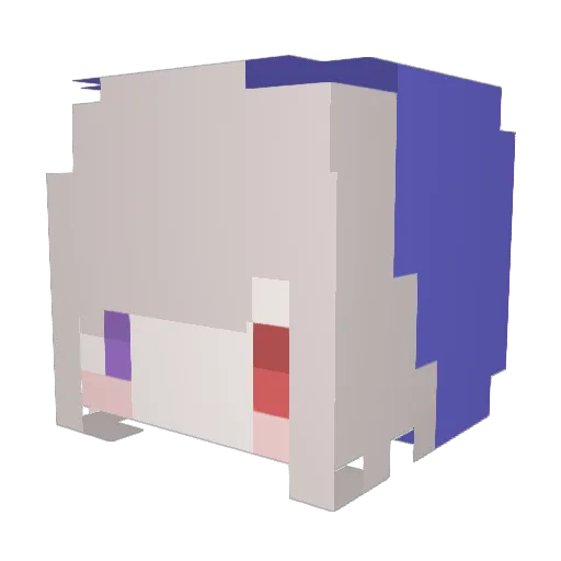 Kzixer Minecraft avatar head, 3D render