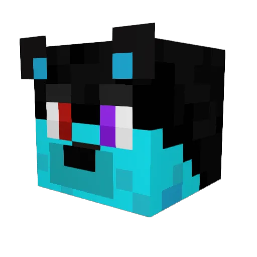 Kzkit Minecraft avatar head, 3D render
