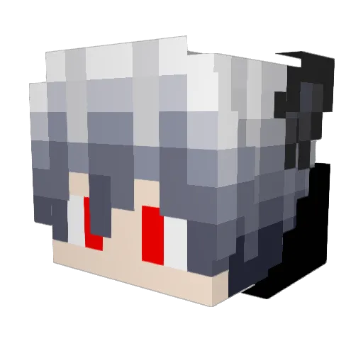Kzpxl Minecraft avatar head, 3D render