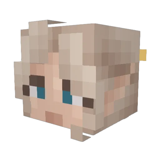 Kzvha Minecraft avatar head, 3D render