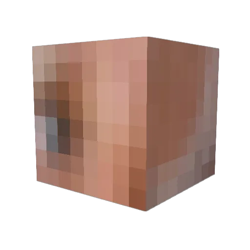 L00MINITE Minecraft avatar head, 3D render