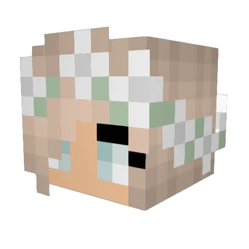 L00SEG00SE Minecraft avatar head, 3D render