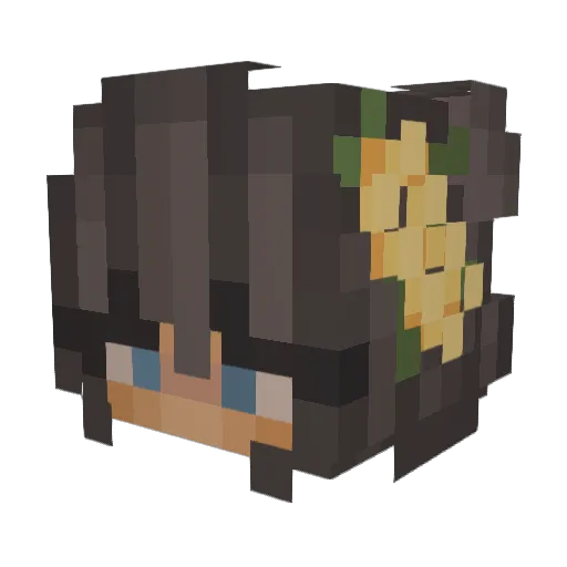 L053R Minecraft avatar head, 3D render
