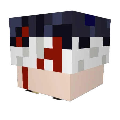 L081T0 Minecraft avatar head, 3D render