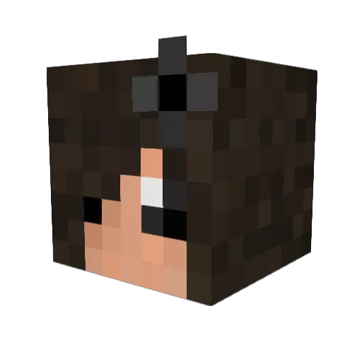 L0B0B0 Minecraft avatar head, 3D render