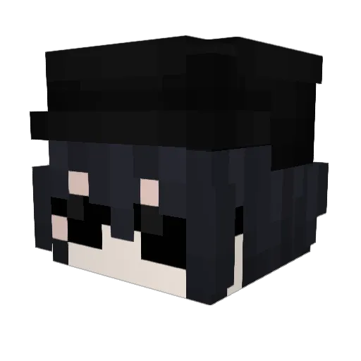 L0G0UT_ Minecraft avatar head, 3D render
