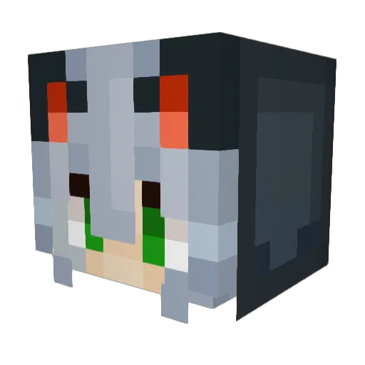 L0KI120 Minecraft avatar head, 3D render