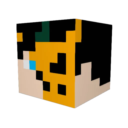 L0KITO Minecraft avatar head, 3D render