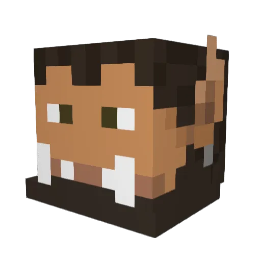 L0KTAROGAR Minecraft avatar head, 3D render