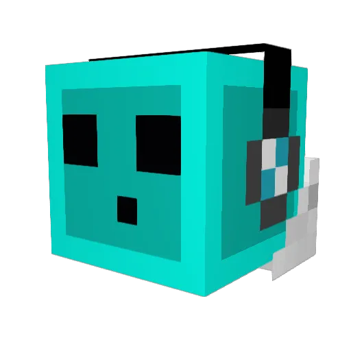 L0L095 Minecraft avatar head, 3D render