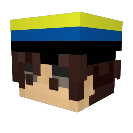 L0L0_C3SO Minecraft avatar head, 3D render