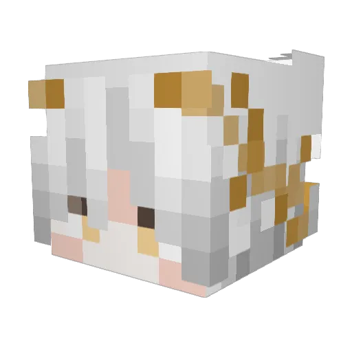 L0N3LYSS Minecraft avatar head, 3D render