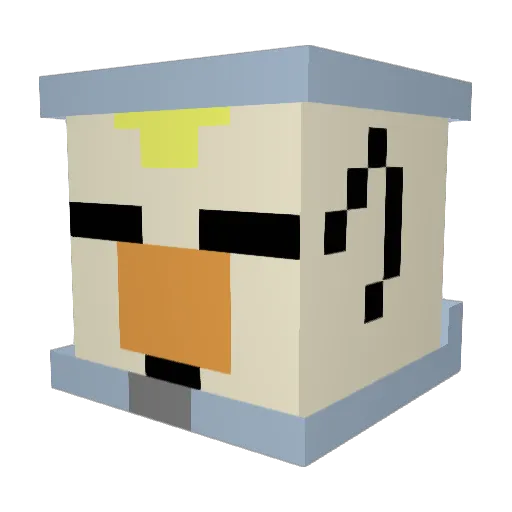 L0UlE_ Minecraft avatar head, 3D render