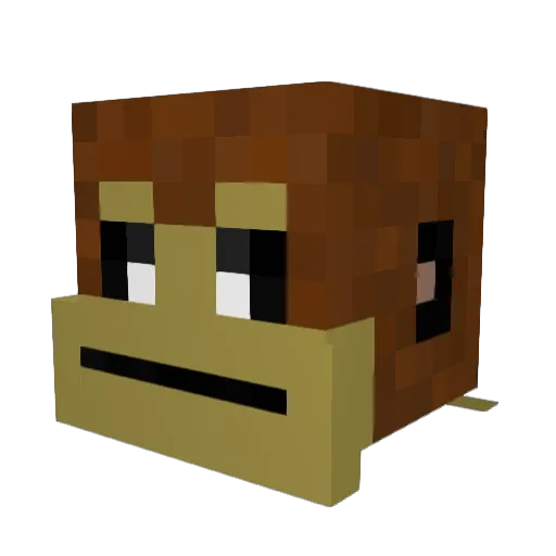 L0VEBROR Minecraft avatar head, 3D render