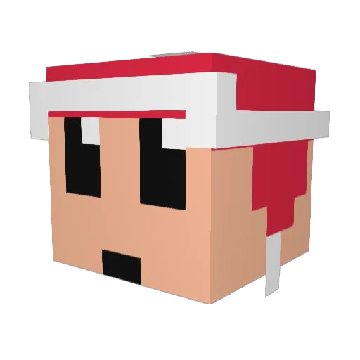 L0VICH Minecraft avatar head, 3D render