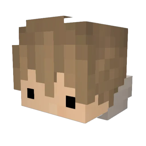 L0VIS Minecraft avatar head, 3D render
