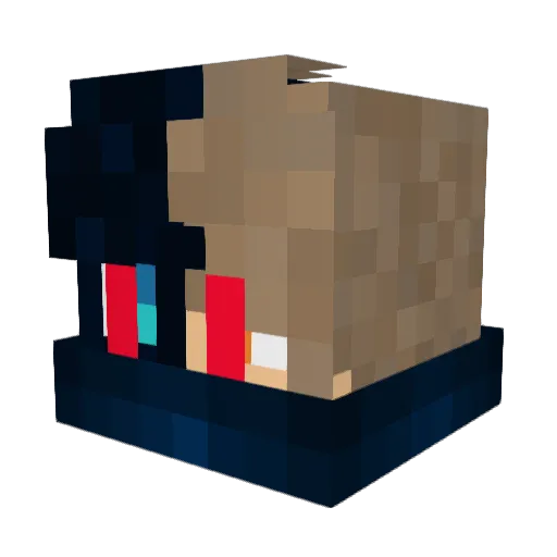 L0WeN Minecraft avatar head, 3D render
