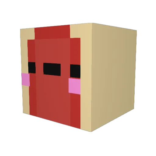L0bsterhands Minecraft avatar head, 3D render