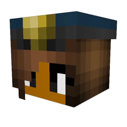 L0chbessie Minecraft avatar head, 3D render