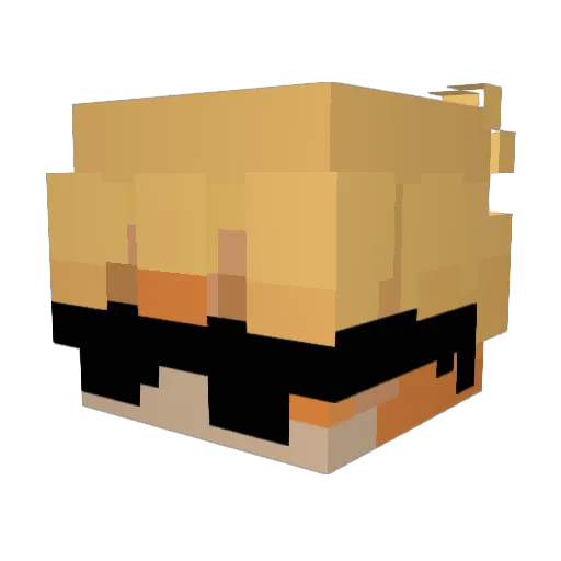 L0hr Minecraft avatar head, 3D render