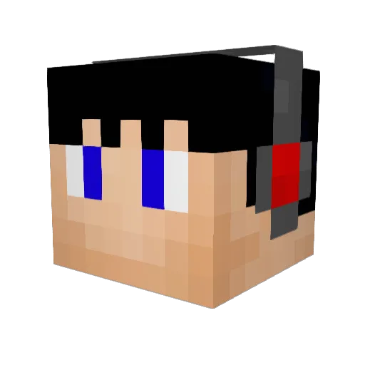 L0k1x Minecraft avatar head, 3D render