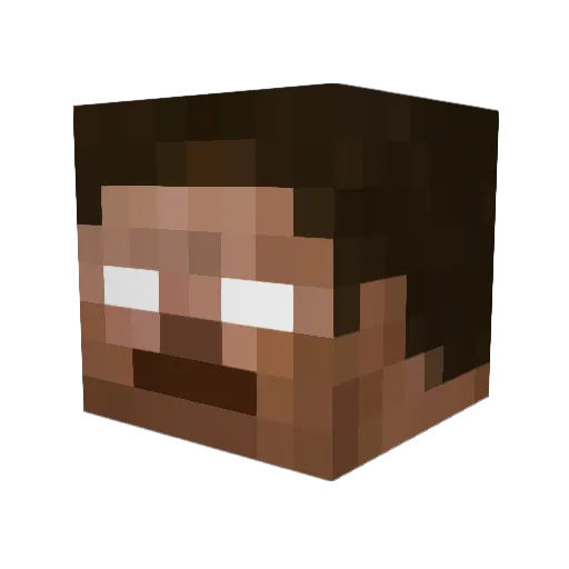 L0l_Nulled Minecraft avatar head, 3D render