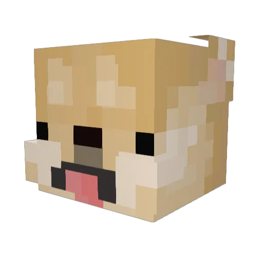 L0ngDog Minecraft avatar head, 3D render