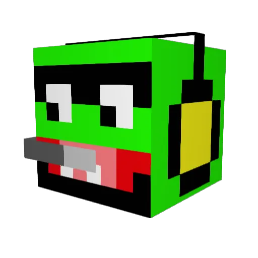 L0pi6K Minecraft avatar head, 3D render