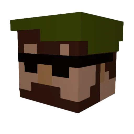 L0rd_VOLK Minecraft avatar head, 3D render