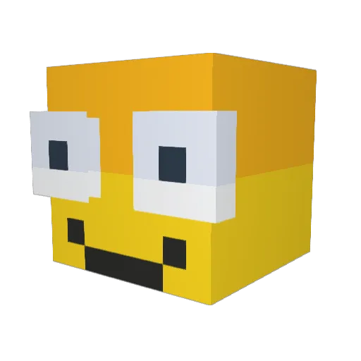 L0stare Minecraft avatar head, 3D render