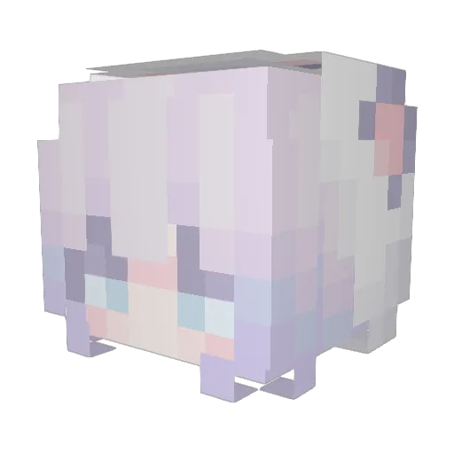 L0veStorys Minecraft avatar head, 3D render