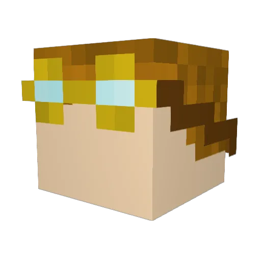 L0wt3kk Minecraft avatar head, 3D render