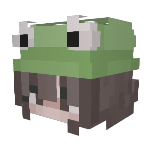 L0zzi Minecraft avatar head, 3D render