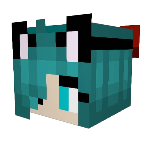 L15429 Minecraft avatar head, 3D render