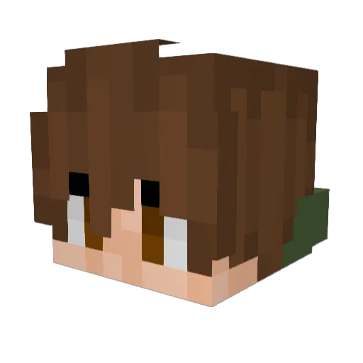 L18n Minecraft avatar head, 3D render