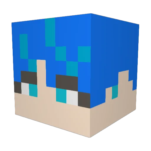 L1F10 Minecraft avatar head, 3D render