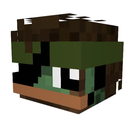 L1GTT Minecraft avatar head, 3D render