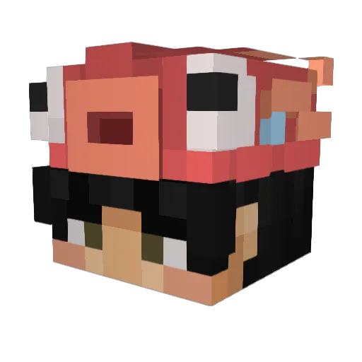 L1H7 Minecraft avatar head, 3D render